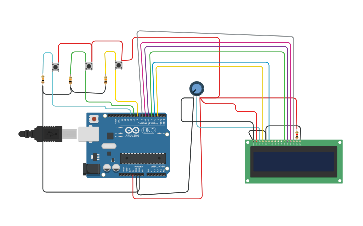 Circuit design Digital clock system - Tinkercad