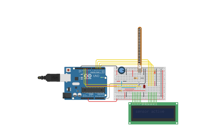 Circuit design Earthquake Sensor - Tinkercad