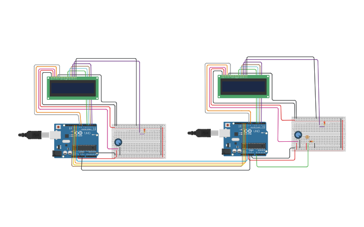 Circuit design SPI - Tinkercad