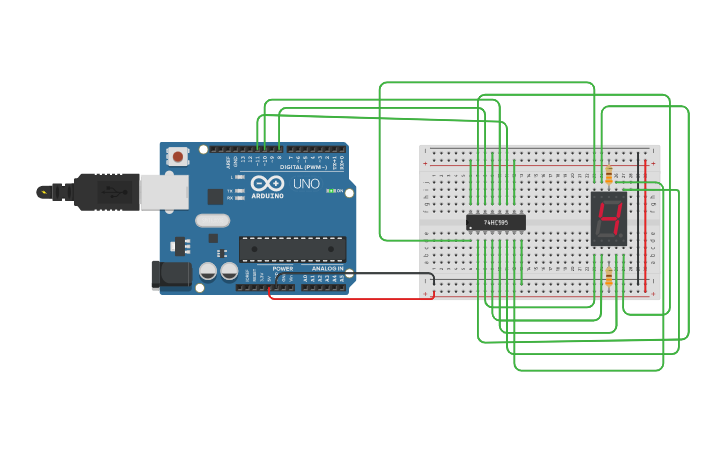 Circuit design Anode - Tinkercad