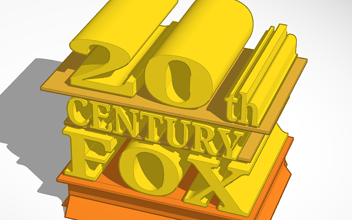 3D design 20th century fox - Tinkercad