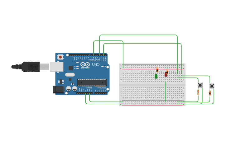 Circuit design XOR//XNOR - Tinkercad