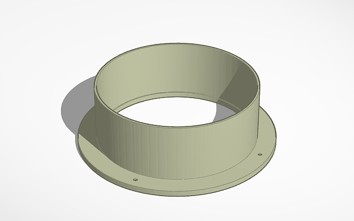 3D design 6 inch x 60 mm flange - Tinkercad