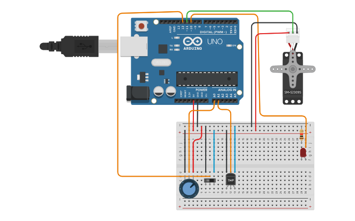 Circuit design TinkerCAD 2B - Temperature Sensor Arduino on TinkerCad ...