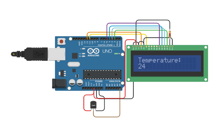 Circuit Design Temp Sensor With Arduino Tinkercad 0155