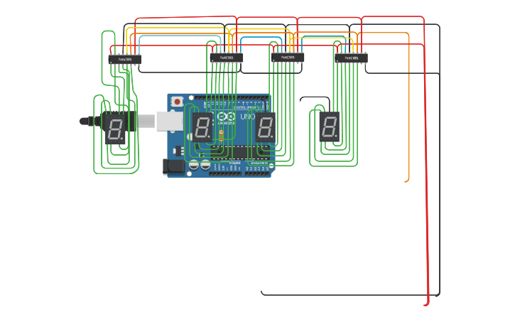 Circuit design reloj - Tinkercad