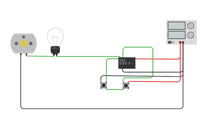 How To Design Rly Circuit design RELAY PART B 23DEM19F1069 WITHOUT BREADBOARD - Tinkercad