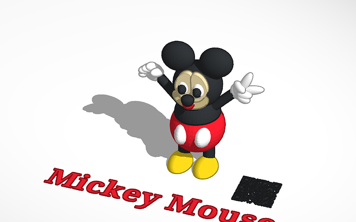 Favorite Cartoon Character: Mickey Mouse | Tinkercad