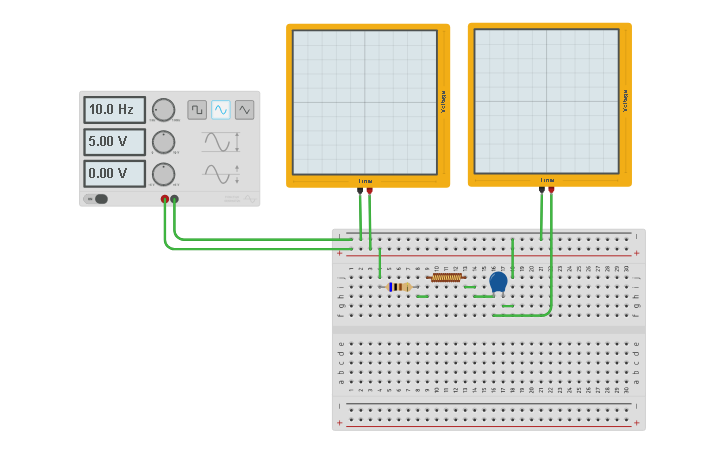 Circuit design RLC - Circuito Série - Tinkercad