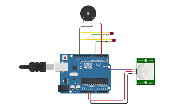 Circuit design circuit sound sensor - Tinkercad