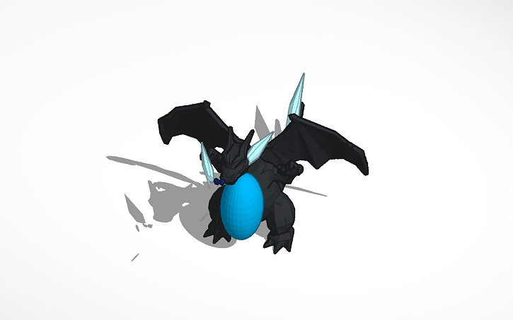 3d design mega charizard x tinkercad