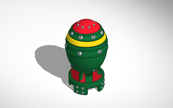 Mini Nuke Drawing 3D design Fallout 4 Mini Nuke Cross Section - Tinkercad