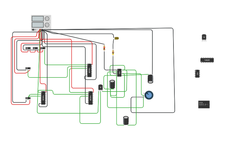 Circuit design Circuito Electrónica Automotriz - Tinkercad