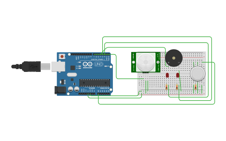 Circuit design sensors - Tinkercad
