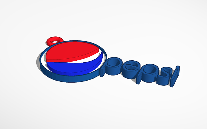 3D design Pepsi logo - Tinkercad