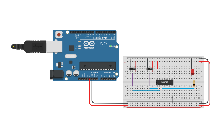 Circuit design Arduino LED - Tinkercad