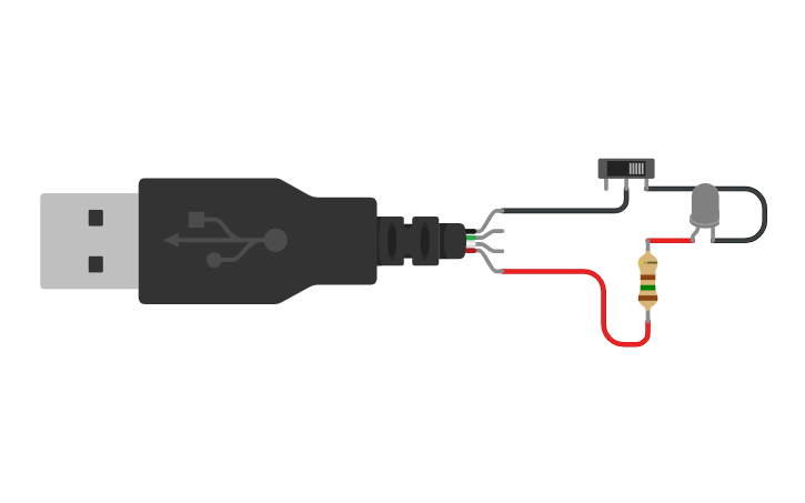 Circuit design Simple USB Light - Tinkercad