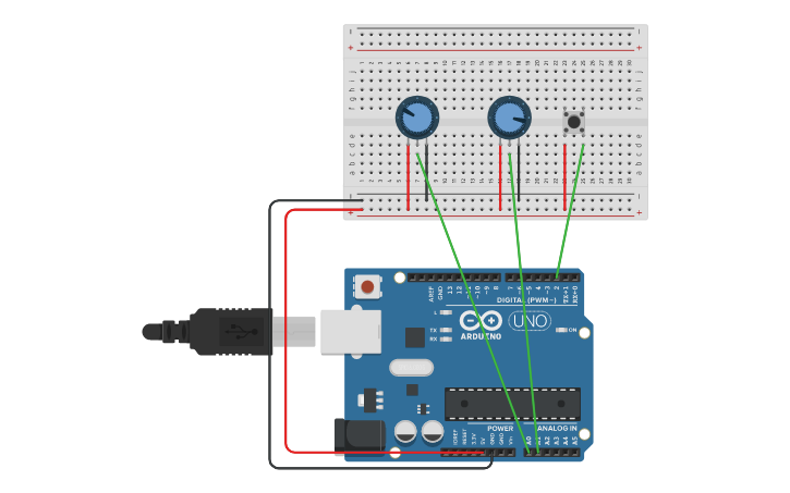Circuit design Design of Joystick with 2-potentiometers and push button ...