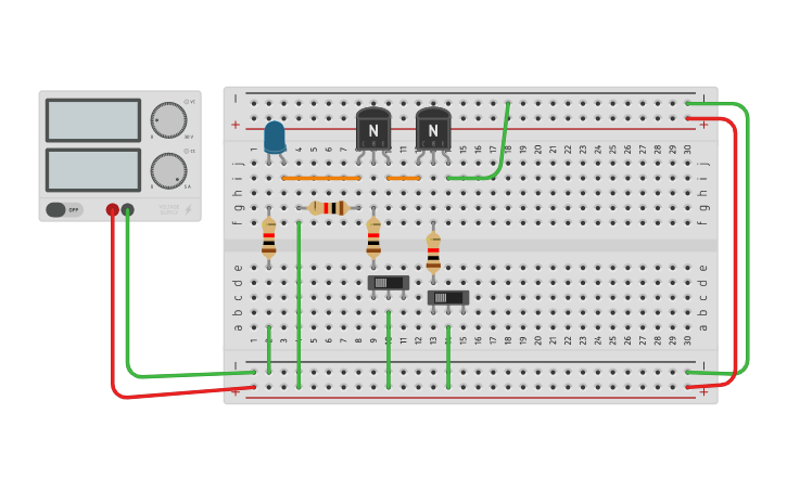 Circuit design NAND Gate using Diode - Tinkercad