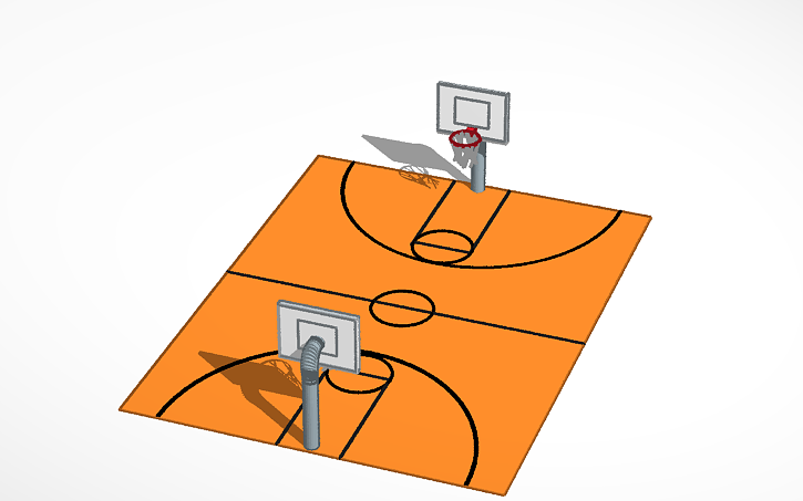 3D design Basketball Court Tinkercad 3D design Basketball Court Tinkercad