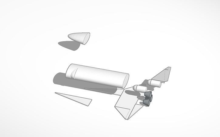 3D design Copy of Space Shuttle First Draft - Tinkercad