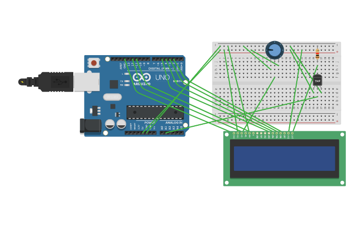 Circuit design Copy of Temperature Sensor display with LCD in arduino ...