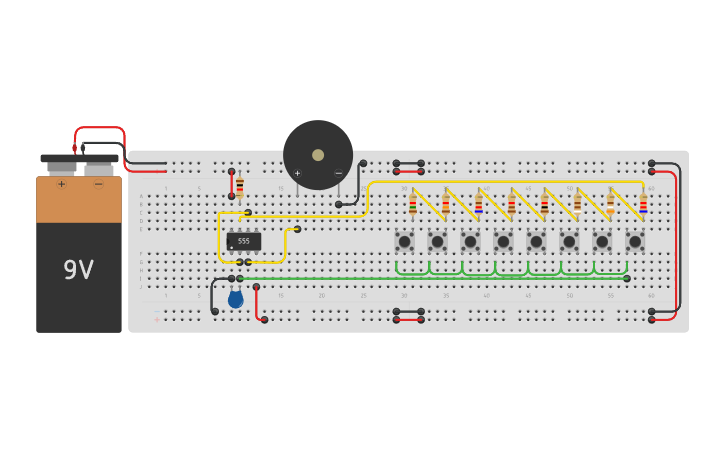 Circuit design Tiny Piano Kelompok 2 - Tinkercad