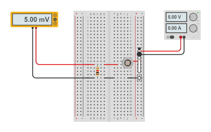 Circuit design photodioda | Tinkercad
