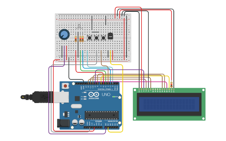 Circuit design IoT v2 - Tinkercad image.