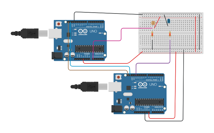 Circuit design I2C - Tinkercad