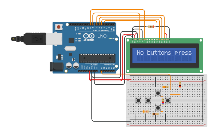 Circuit design Arduino with Keypad Shield Template - Tinkercad