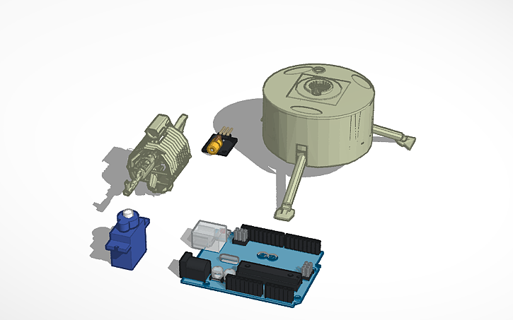 3D design rust turret - Tinkercad