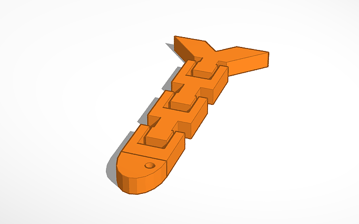 3D design bendy hinge fish - Tinkercad