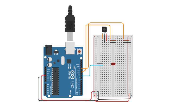 Circuit design ir sensor - Tinkercad