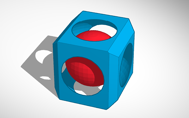 Кубики с шариками внутри. Куб внутри шара. Кубик Тинкеркад. Шар внутри Куба.