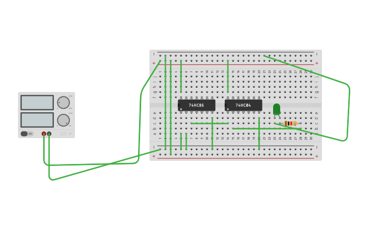 Circuit design XNOR GATE | Tinkercad