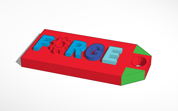 3D design Forge key tag | Tinkercad