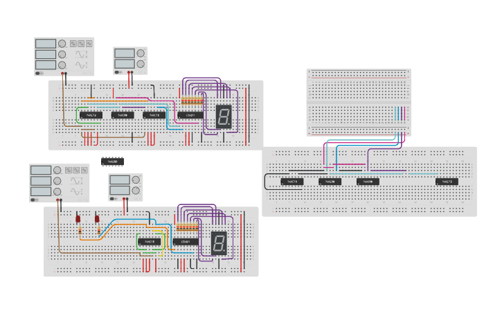 Circuit design Copy of MOD 5 COUNTER - Tinkercad