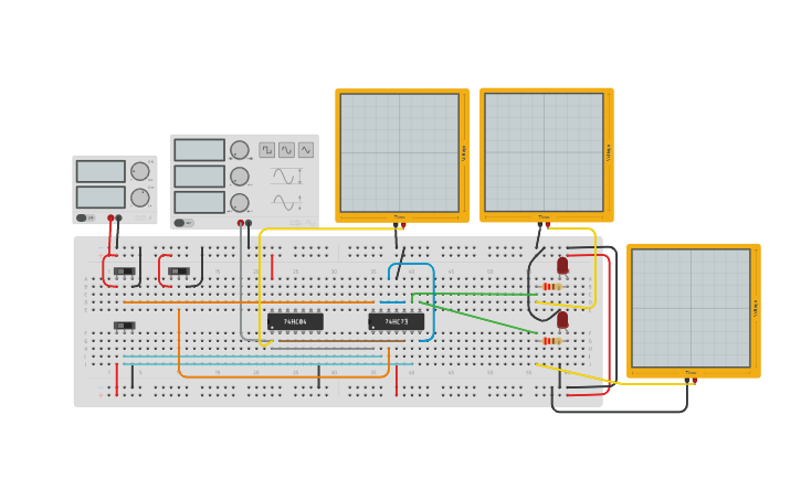 Circuit design jk master-slave | Tinkercad