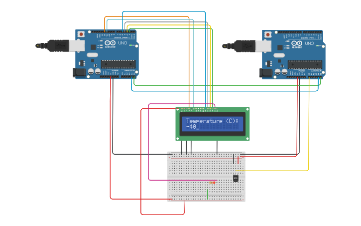Circuit design I2C - Tinkercad