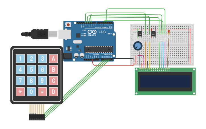 Circuit design temperatura - Tinkercad