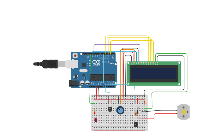 Circuit design Temperature Sensor | Tinkercad