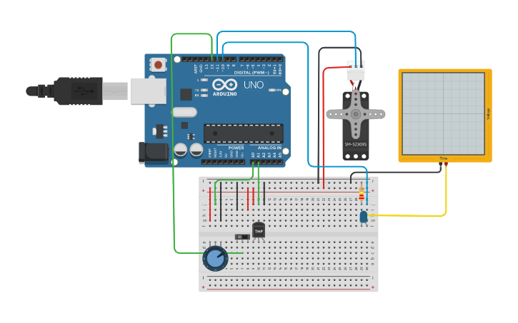 Circuit design Arduino Sensors and Actuators | Tinkercad