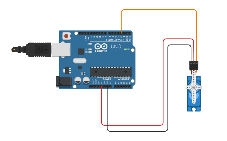 Circuit design Arduino Servo Motor - Tinkercad