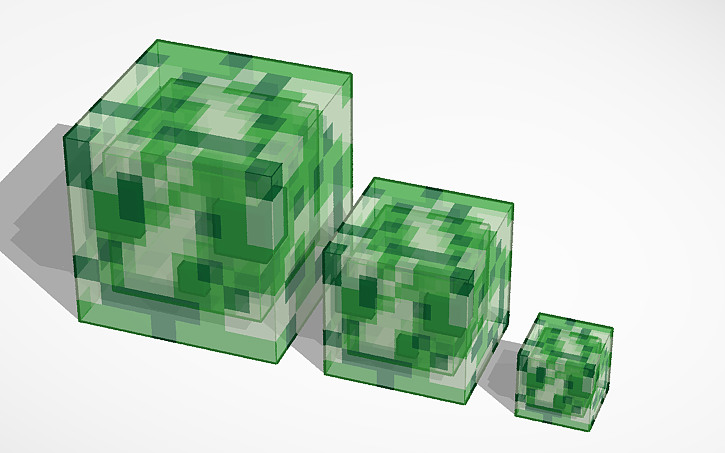 3D Design Minecraft Slimes Tinkercad