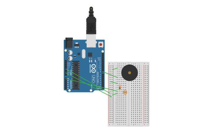 Circuit design Light Sensor - Tinkercad