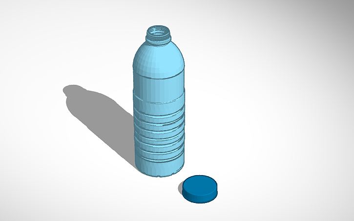 3D design water bottle print Tinkercad