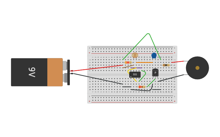 Circuit design alarma - Tinkercad