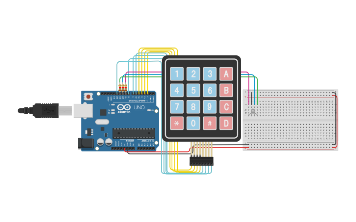 Circuit design 20210526 - Robótica - Keypad | Tinkercad