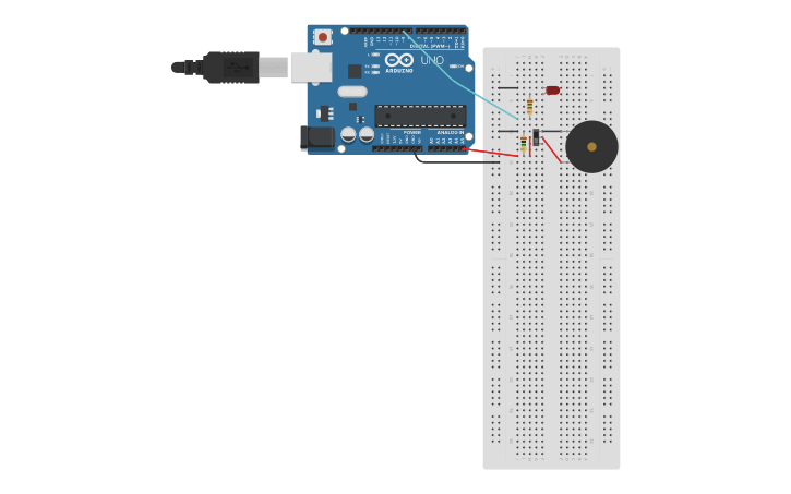 Circuit design Piezo Knock Sensor - Tinkercad